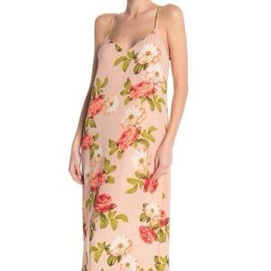 Show Me Your Mumu Womens Floral Print Jolie Maxi Dress Pink Size Medium